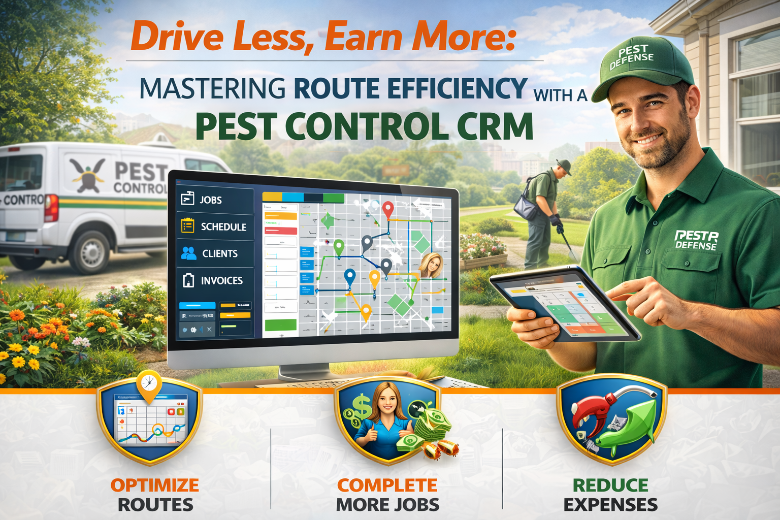 Drive Less, Earn More: Mastering Route Efficiency with a Pest Control CRM