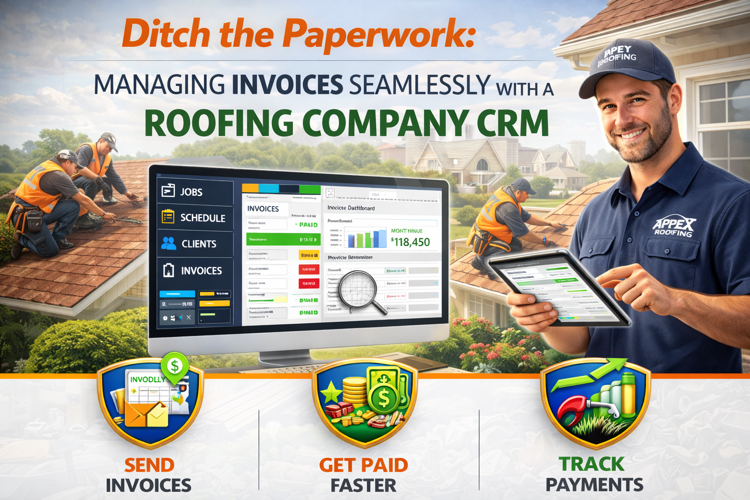Ditch the Paperwork: Managing Invoices Seamlessly with a Roofing Company CRM