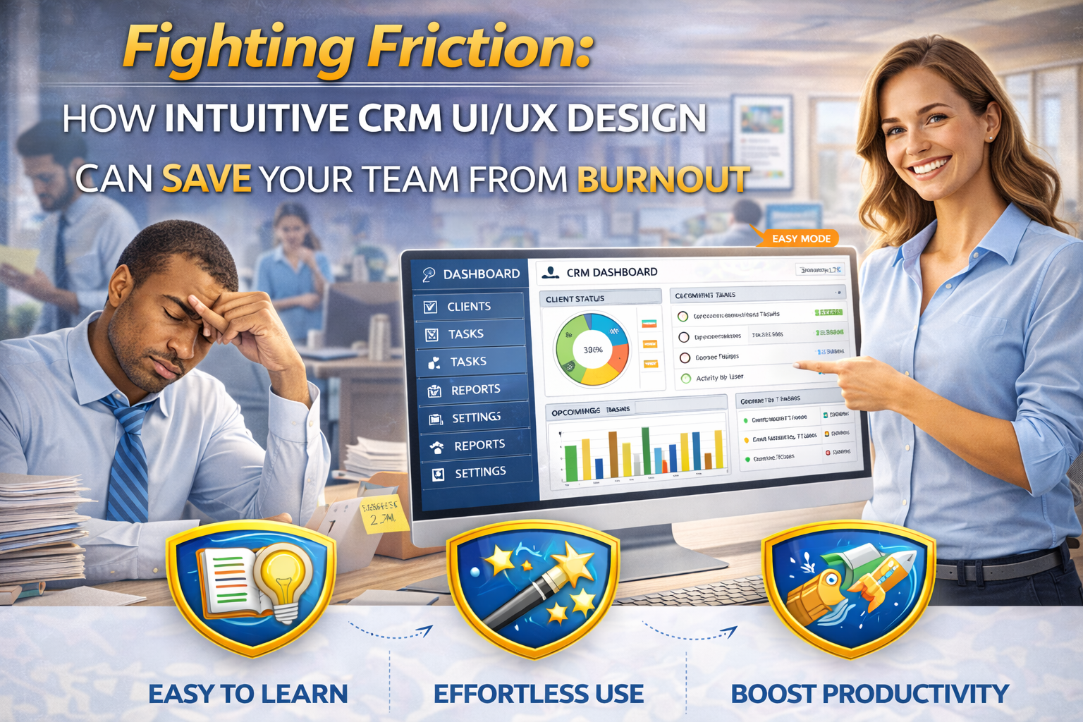 Fighting Friction: How Intuitive CRM UI/UX Design Can Save Your Team from Burnout