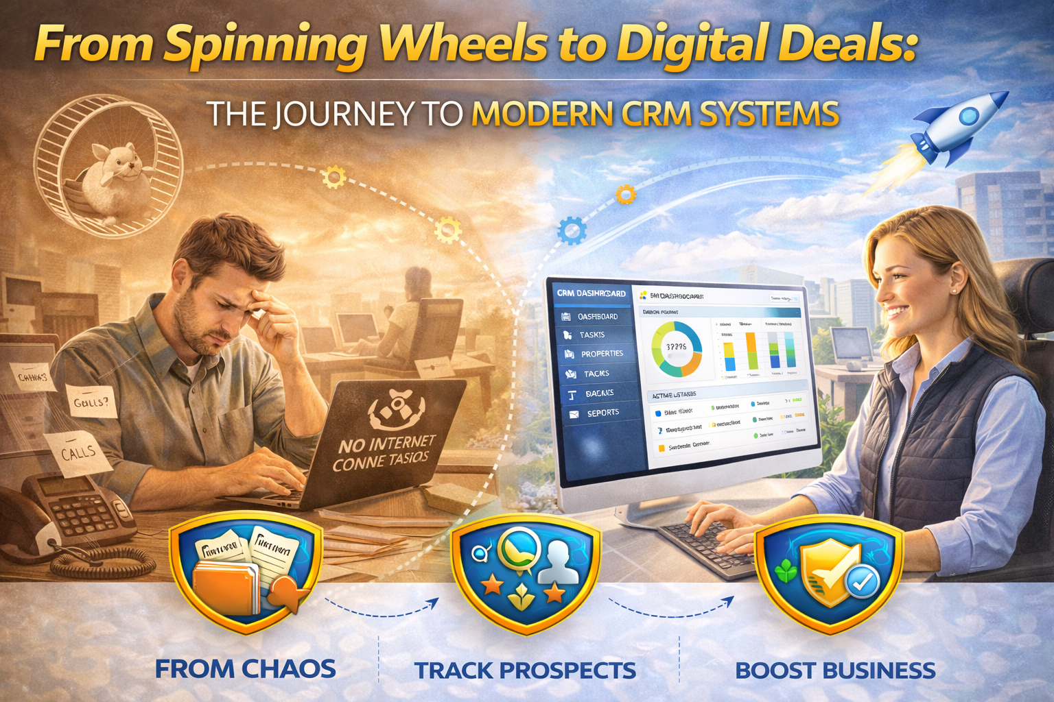 From Spinning Wheels to Digital Deals: The Journey to Modern CRM Systems